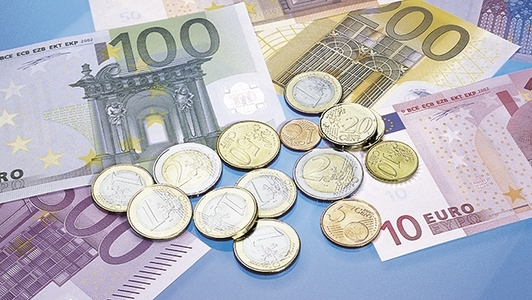Euro-Münzen und Euro-Scheine